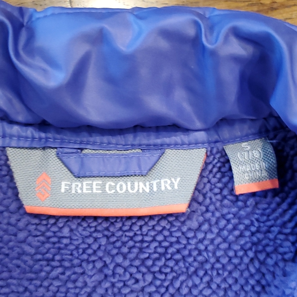 Girls Free Country purple puffer vest size 7/8 - Picture 3 of 4